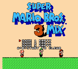 Super Mario Bros. 3 Mix (Hack) — Title screen